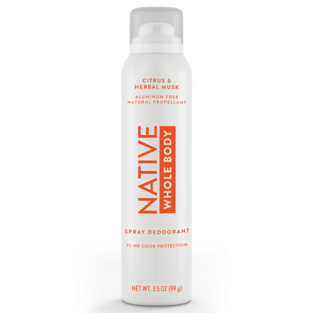 Native Citrus & Herbal Musk Whole Body Deodorant Spray - 3.5oz/12pk