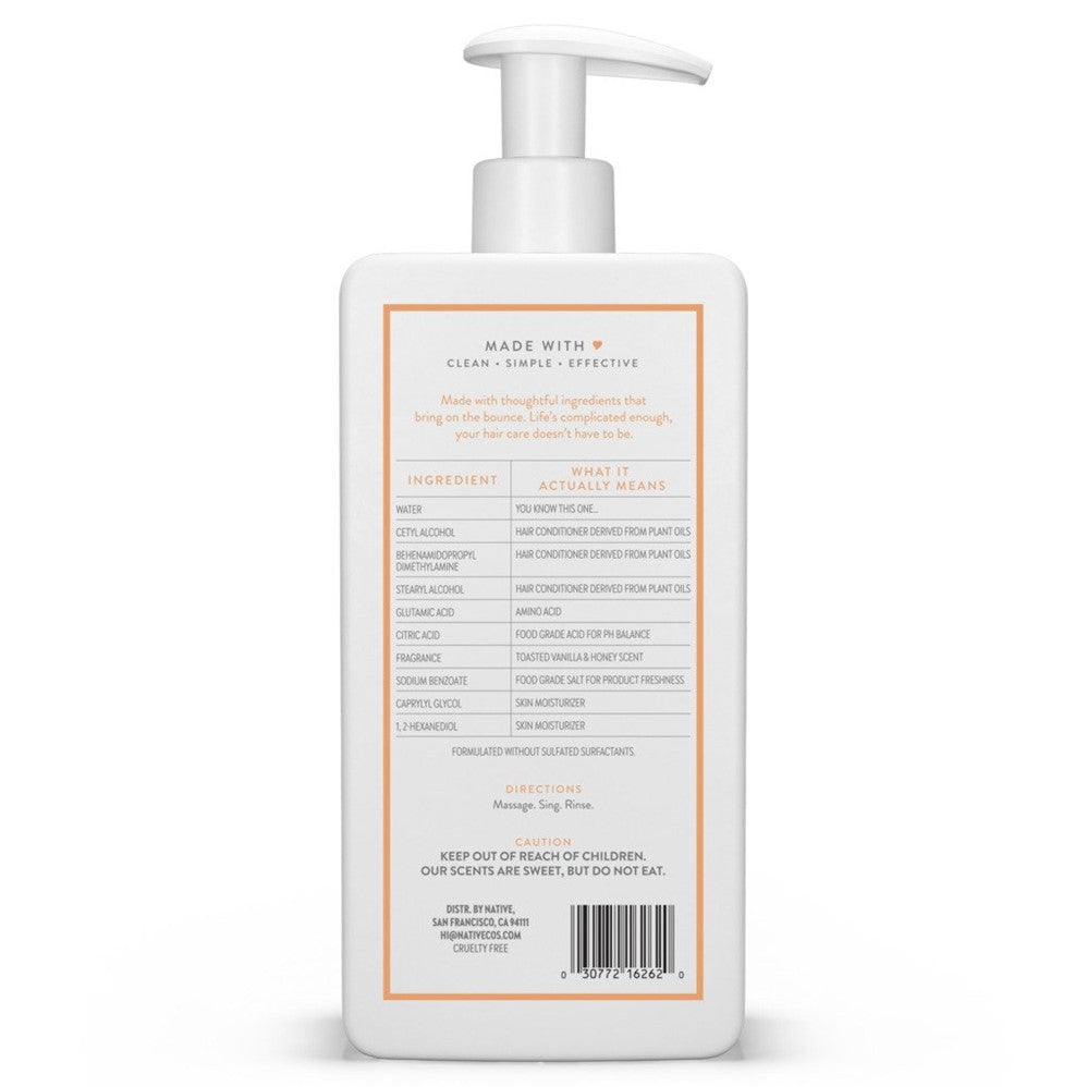 Native Toasted Vanilla & Honey Volumizing Conditioner - 16.5oz/6pk