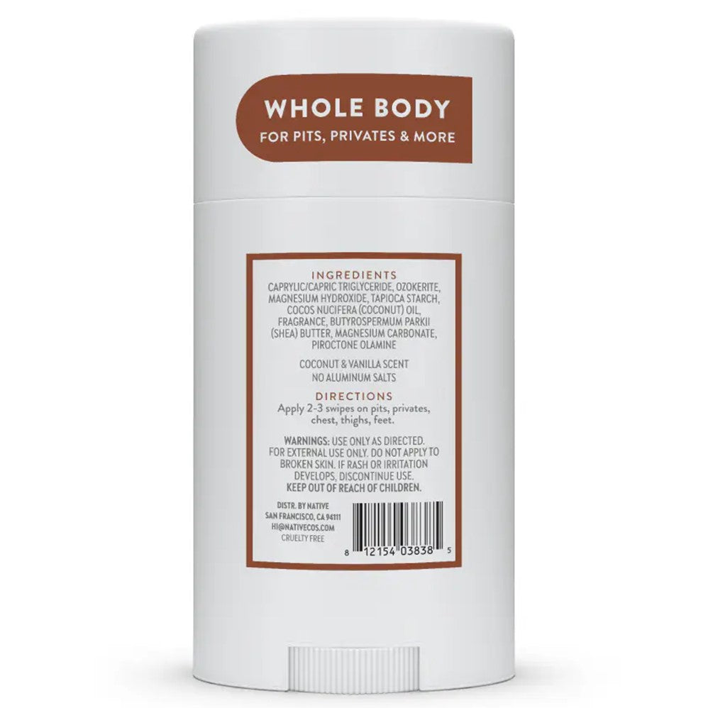 Native Coconut & Vanilla Whole Body Deodorant - 2.3oz/12pk