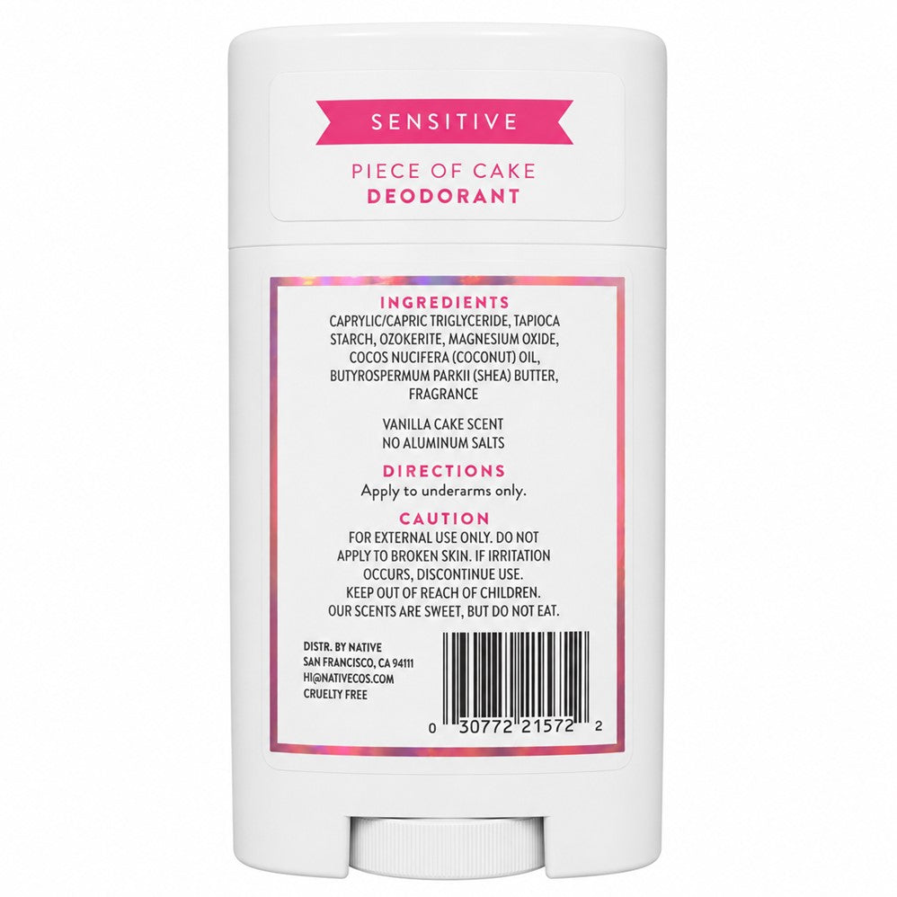 Native Piece of Cake Sensitive Deodorant - 2.65oz/12pk