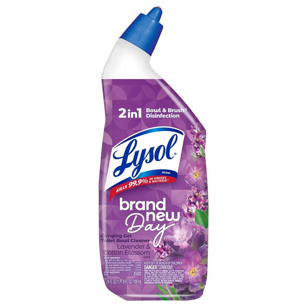 Lysol Toilet Bowl Cleaner - Brand New Day Lavender & Cotton Blossom - 24oz/9pk