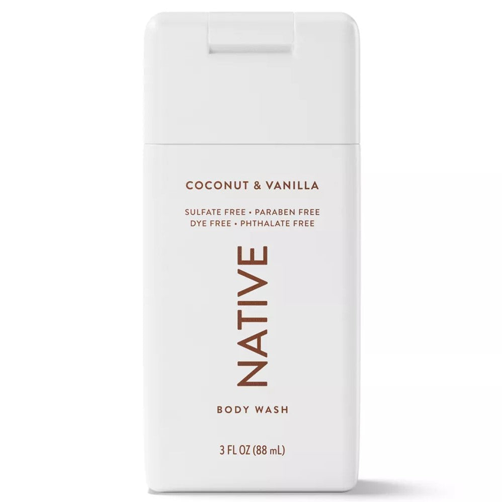 Native Coconut & Vanilla Body Wash - 3oz/24pk