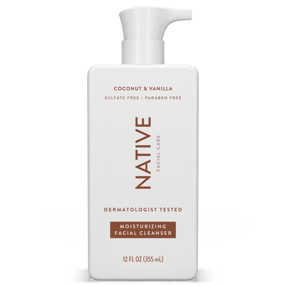 Native Moisturizing Facial Cleanser Coconut & Vanilla - 12oz/6pk