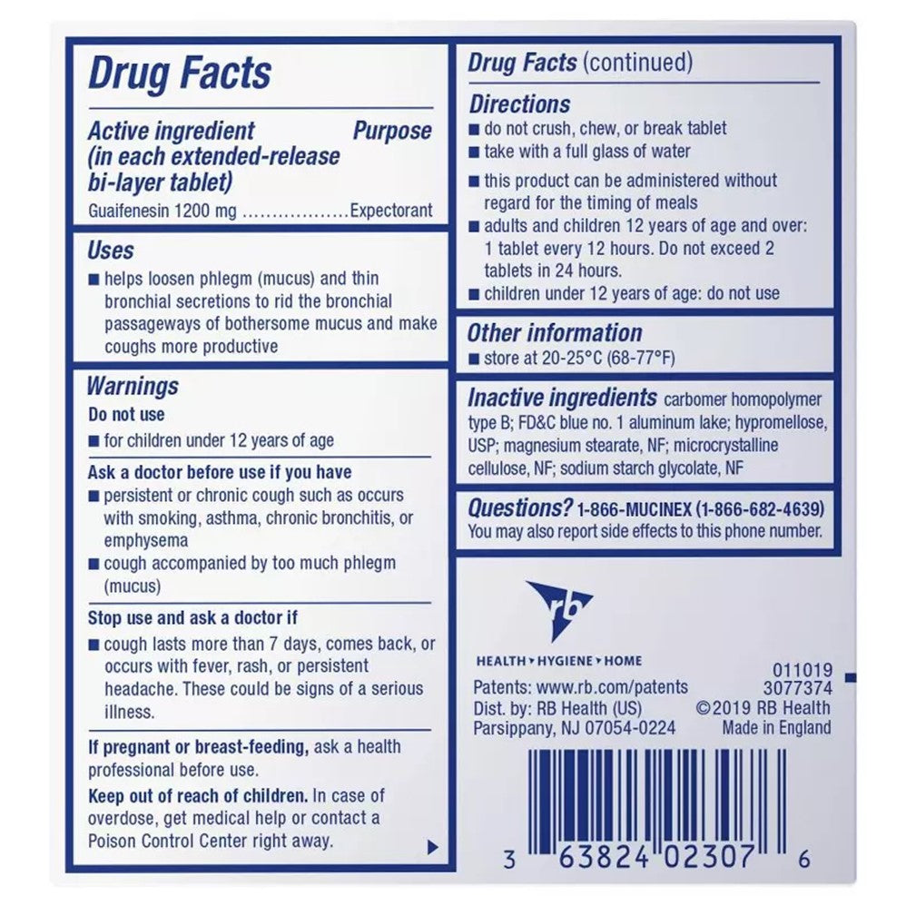 Mucinex Maximum Strength Extended Release Bi-Layer Tablets - 7ct/24pk
