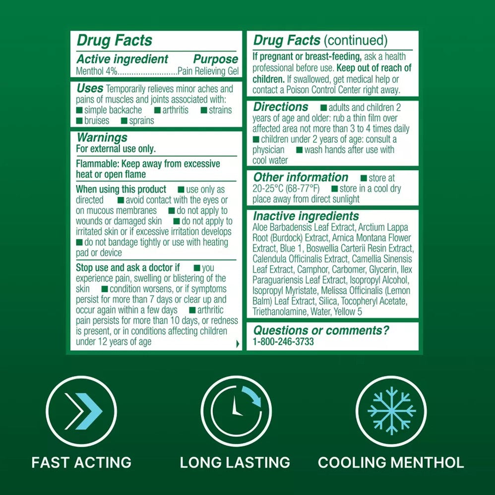 Biofreeze Pain Relief Roll-On Green - 2.5oz/24pk
