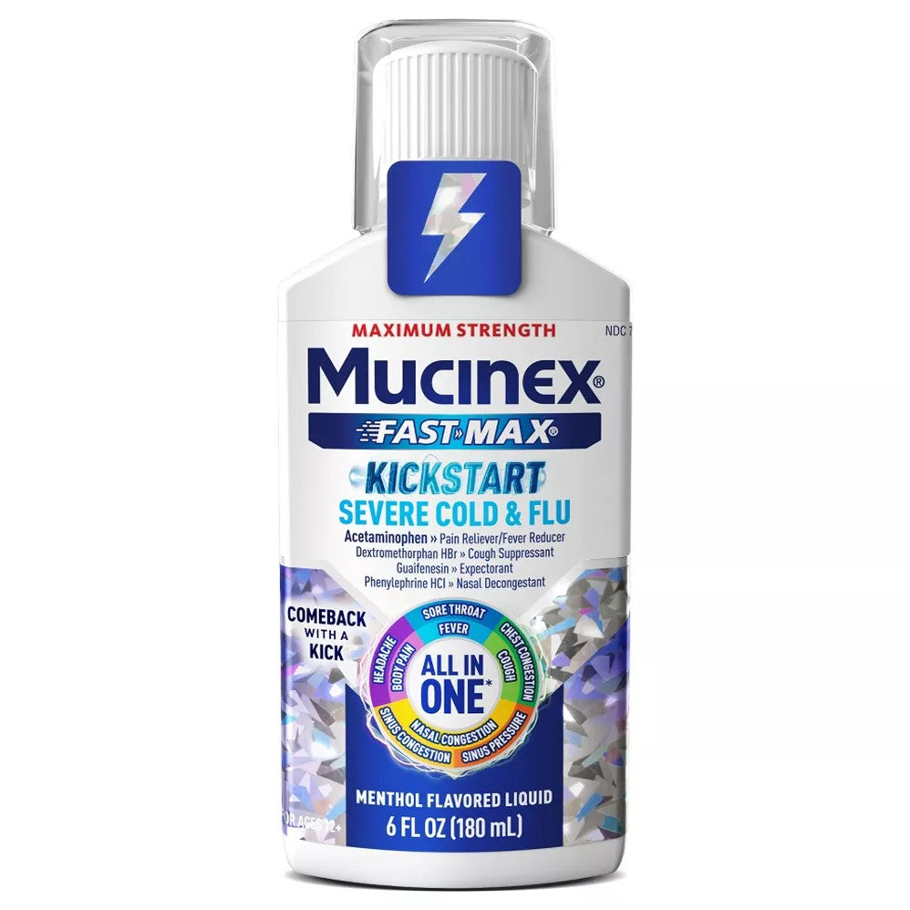 Mucinex Fast-Max Adult Cold & Flu Liquid Kickstart - 6oz/6pk