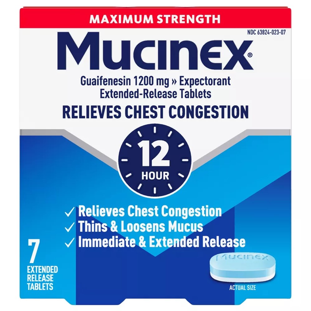 Mucinex Maximum Strength Extended Release Bi-Layer Tablets - 7ct/24pk