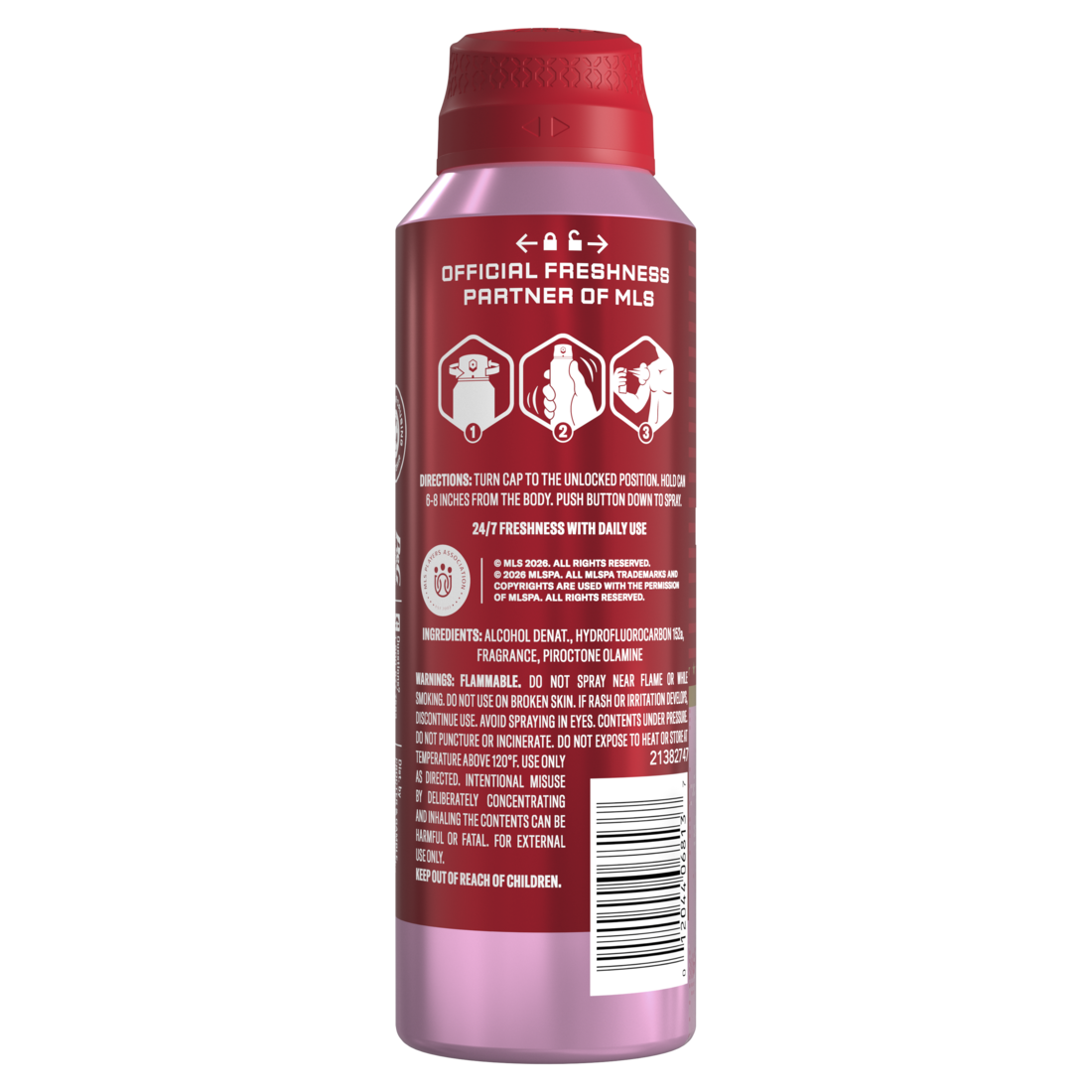 Old Spice Body Spray for Men Let's Goooal! Patchouli + Glory Aluminum Free Long Lasting Scent Limited Edition Collection - 4.5oz/12pk