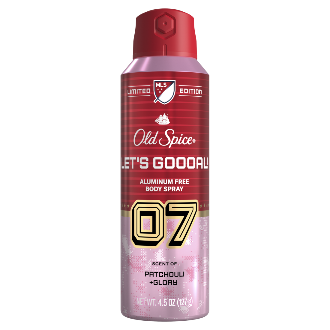 Old Spice Body Spray for Men Let's Goooal! Patchouli + Glory Aluminum Free Long Lasting Scent Limited Edition Collection - 4.5oz/12pk