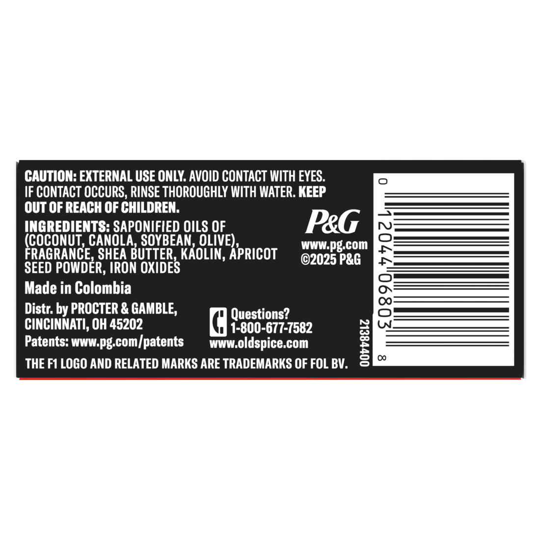 Old Spice Men's Cold Processed Bar Soap F1 Collection Royal Rush Scent of Zest & Zero Drag - 5oz/12pk