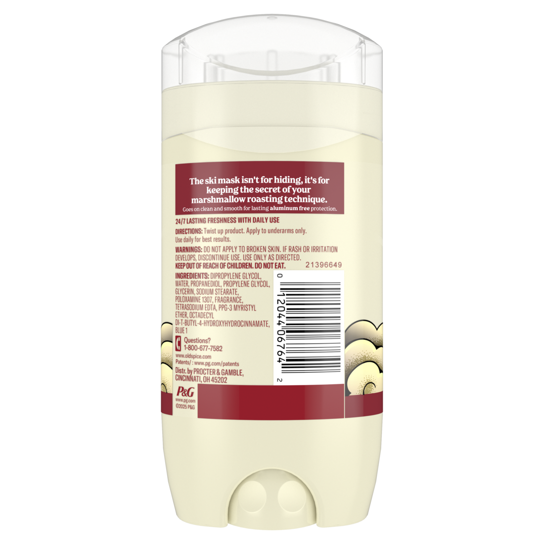 Old Spice Men's Deodorant Serial Griller Aluminum Free Scent of Charred Marshmallow Smooth Glide 24/7 Odor Protection Limited Seasonal Edition - 3oz/12pk