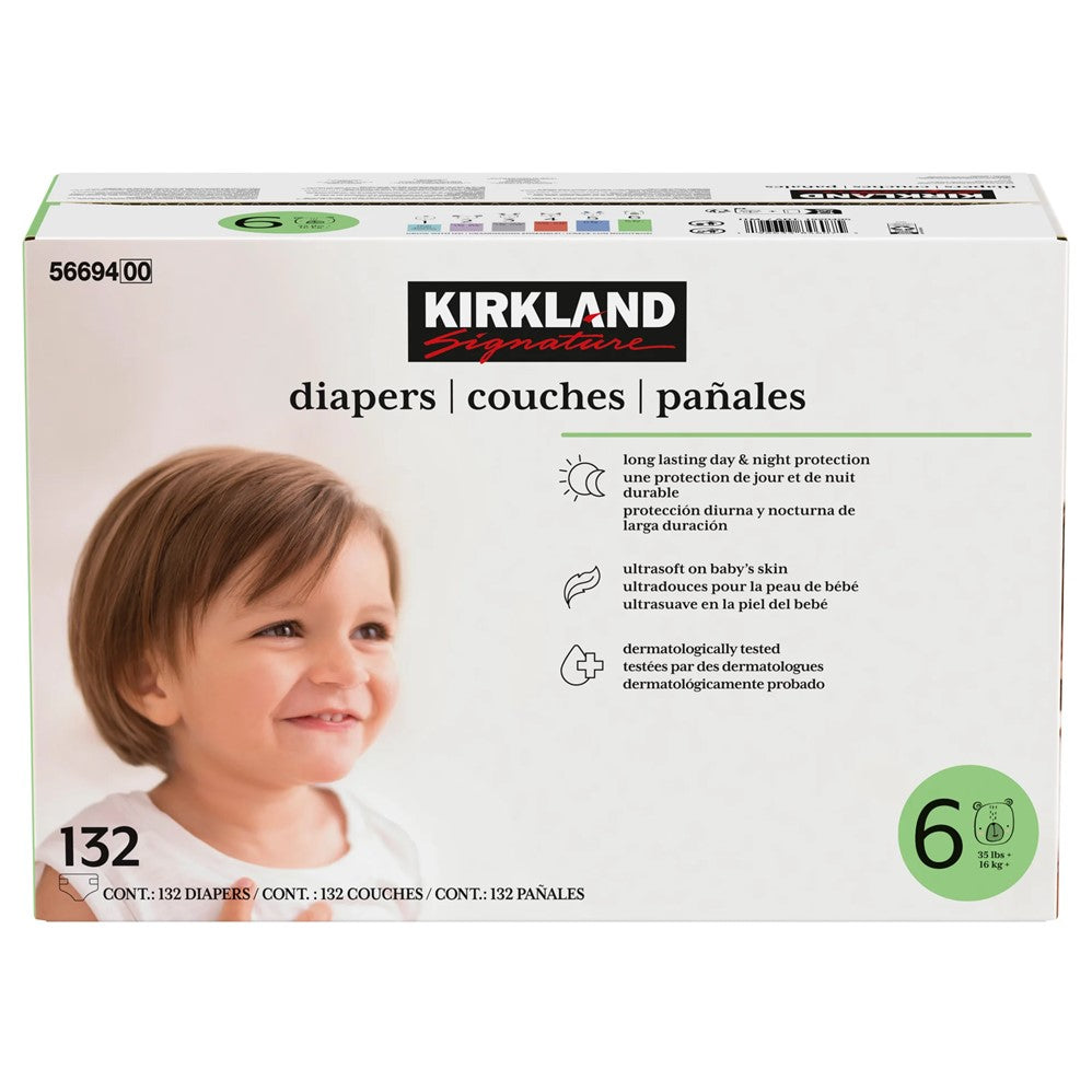 Kirkland Signature Diapers Size 6 - 132ct/1pk