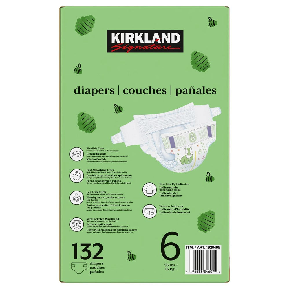 Kirkland Signature Diapers Size 6 - 132ct/1pk