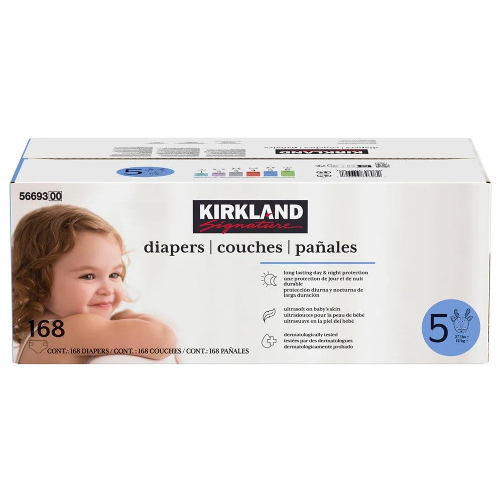 Kirkland Signature Diapers Size 5 - 168ct/1pk