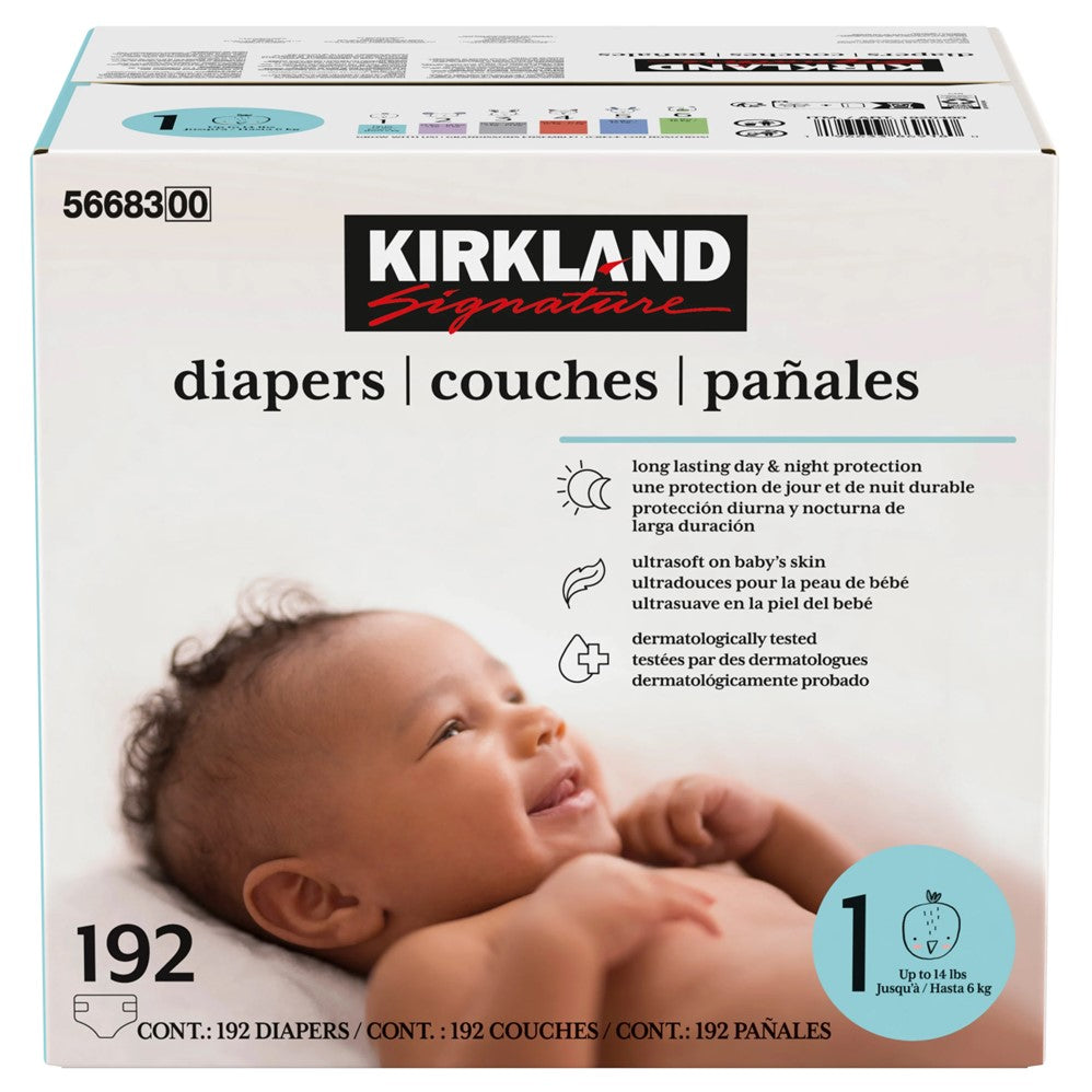Kirkland Signature Diapers Size 1 - 192ct/1pk