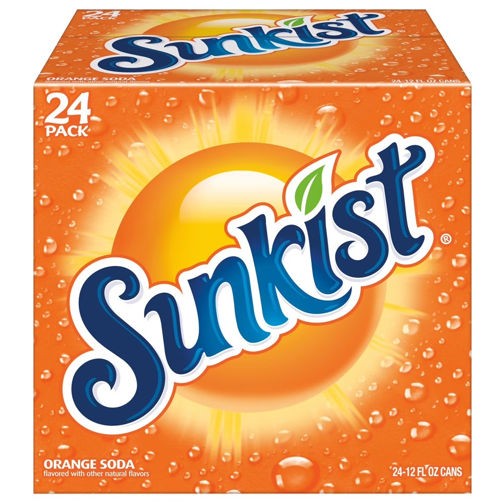 Sunkist Orange Soda Cans - 12oz/24pk