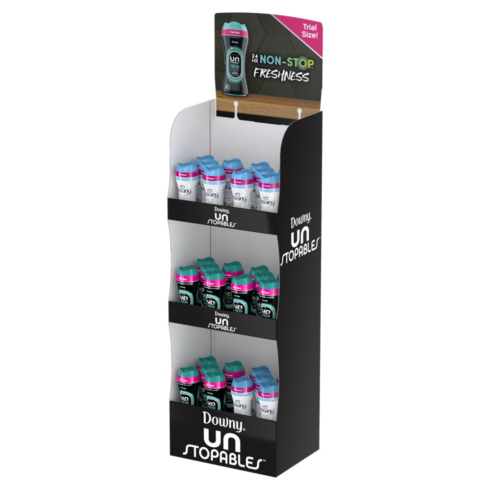 Downy Scent Booster Beads Display (15x5.7oz Unstopables Fresh; 15x5.7oz Light Ocean Mist) - 5.7oz/30pk