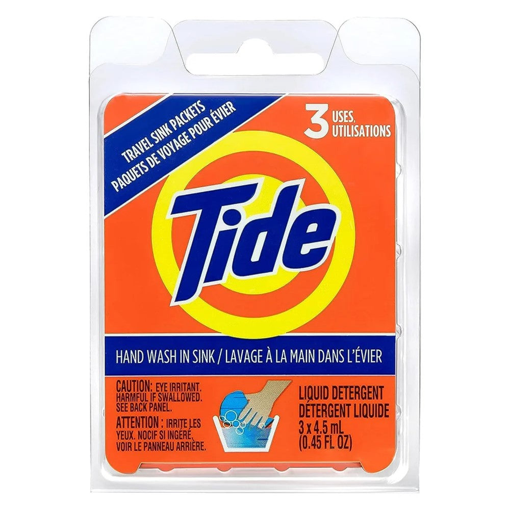 Tide Liquid Laundry Detergent Travel Sink Packets - 3ct/24pk