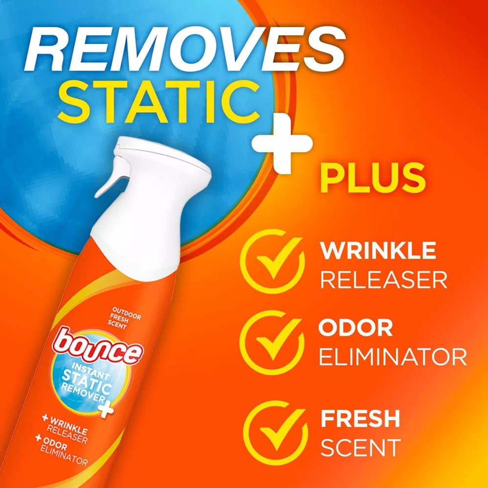 Bounce Instant Static Remover Plus - 9.7oz/6pk