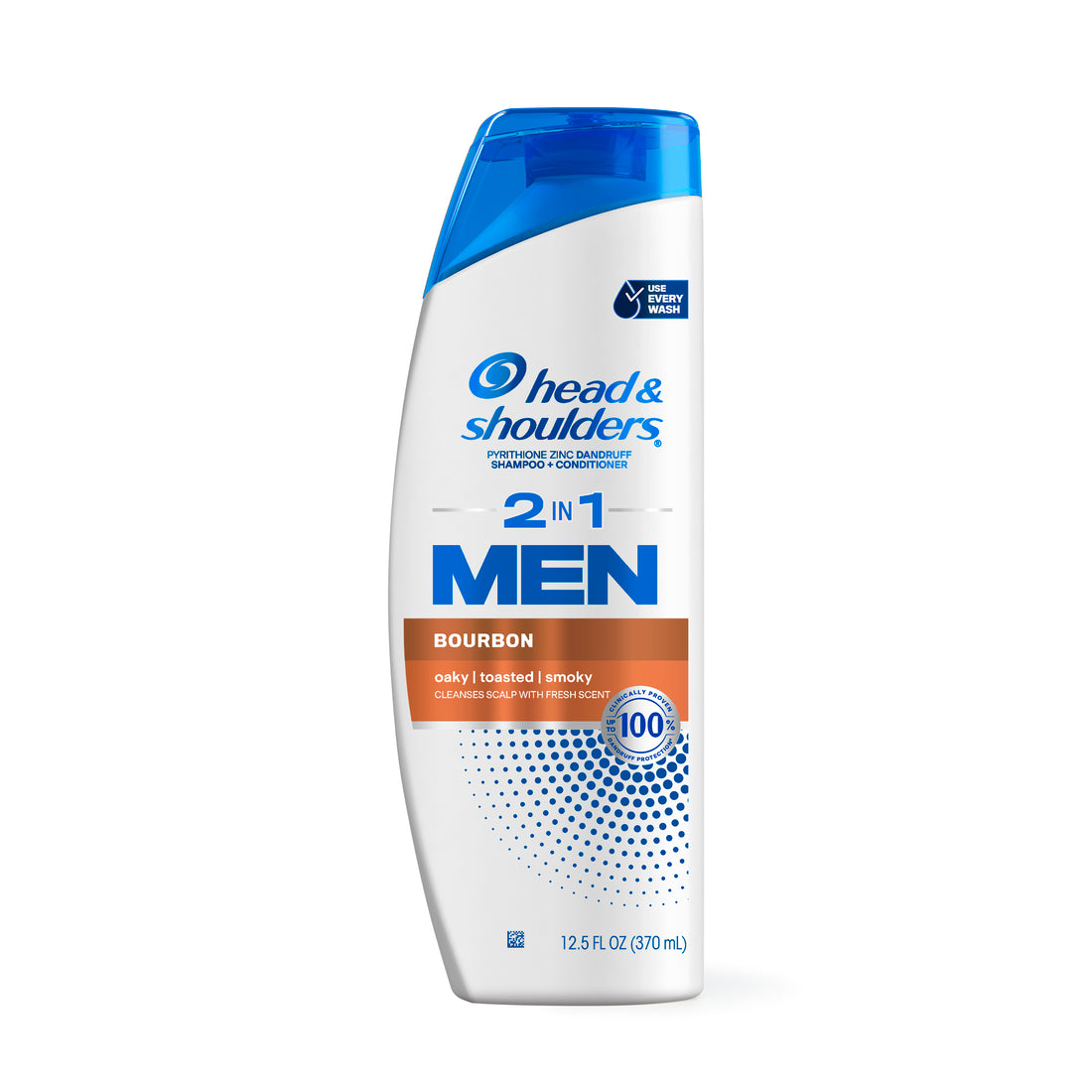 Head and Shoulders Mens 2 in 1 Dandruff Shampoo and Conditioner Anti-Dandruff Treatment Bourbon for Daily Use Paraben Free - 12.5oz/6pk