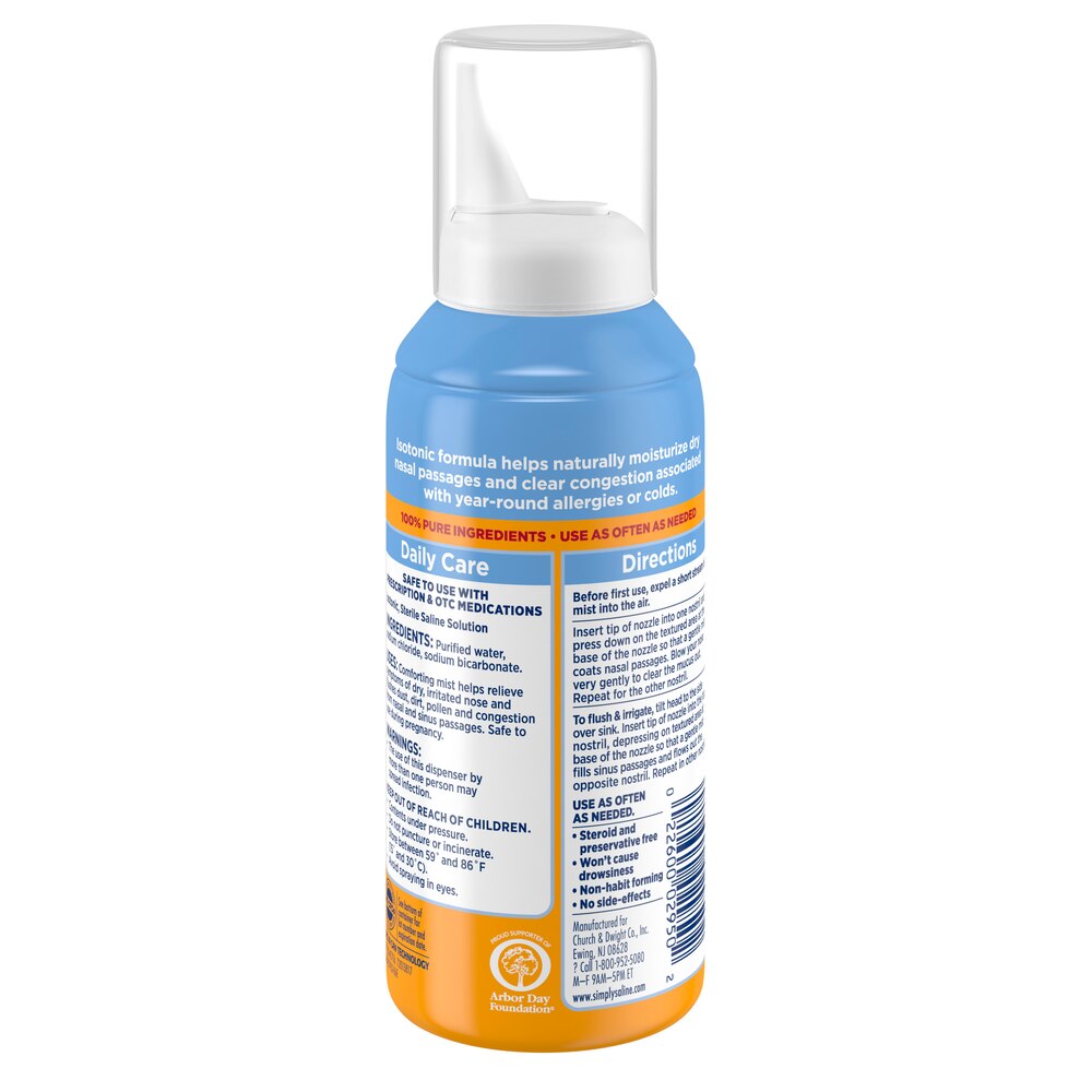 Arm & Hammer Simply Saline Nasal Mist Daily Care - 4.5oz/24pk