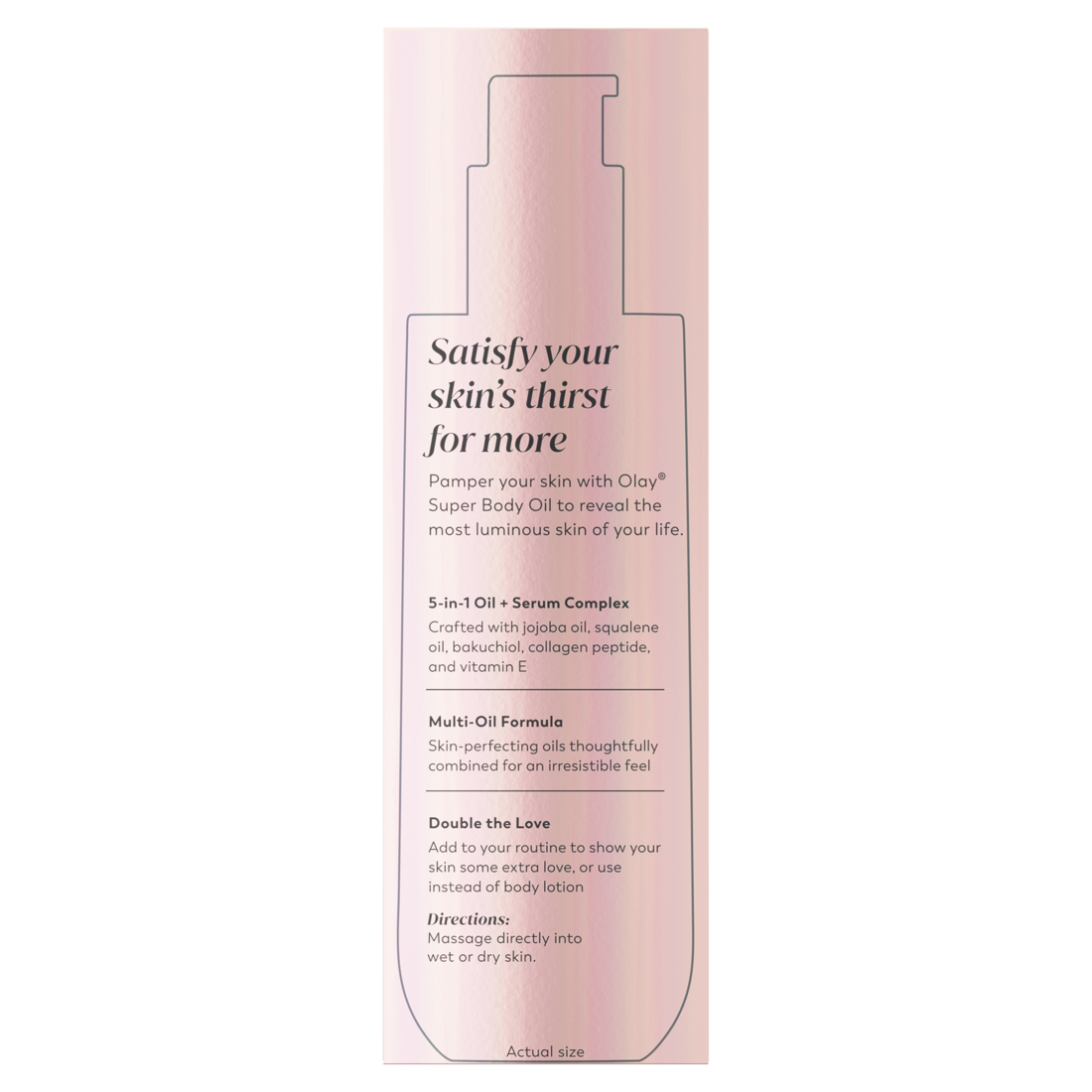 Olay Super Body Oil with 5-in-1 Oil + Serum Complex with jojoba oil squalene oil bakuchiol,collagen peptide and vitamin E - 4oz/12pk
