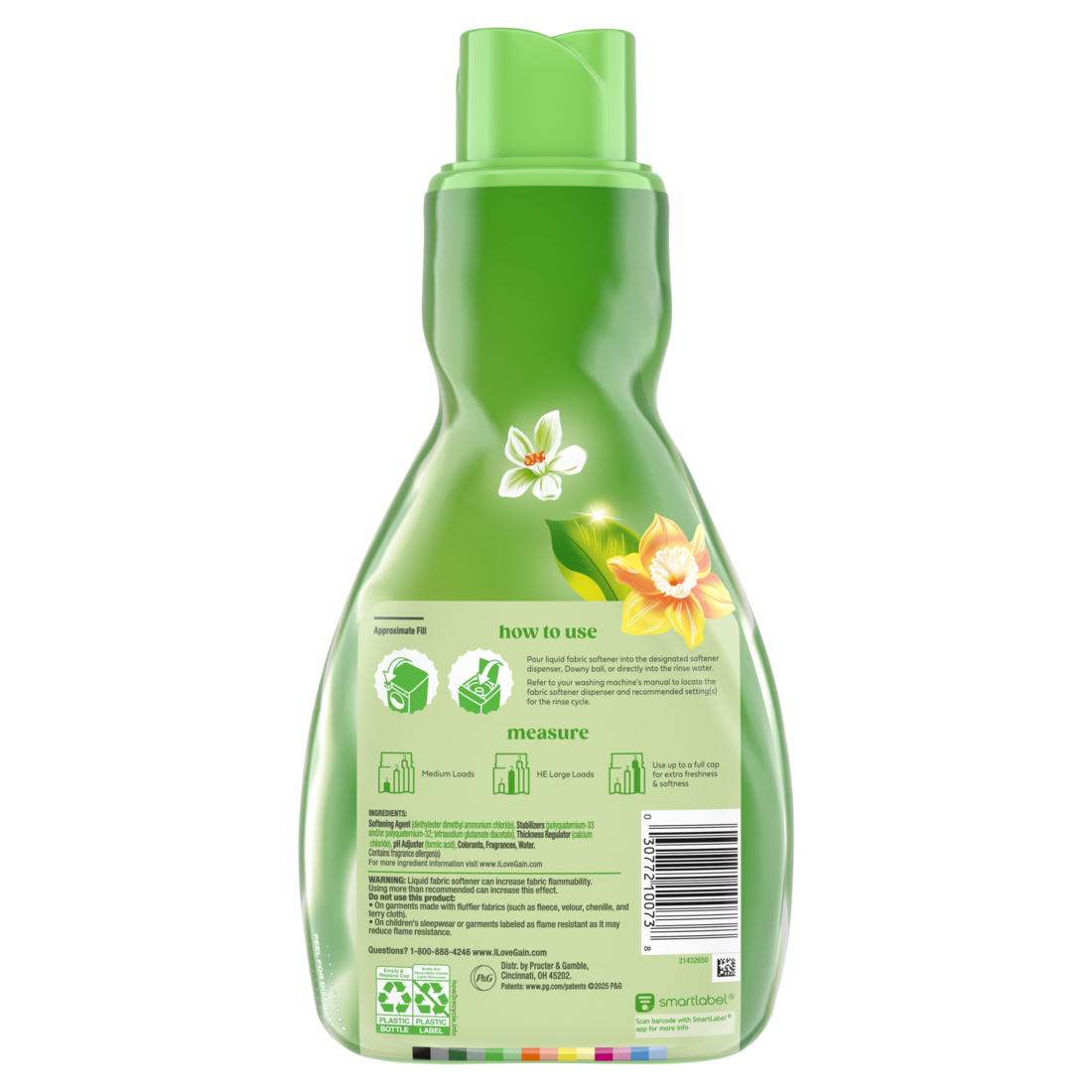 Gain Liquid Laundry Fabric Softener Laundry Conditioner Long Lasting Scent Softens Freshness Helps with Static & Wrinkles Original Scent - 35oz/6pk