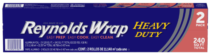 Reynolds Wrap Heavy Duty 18" Aluminum Foil - 120sqft/2pk