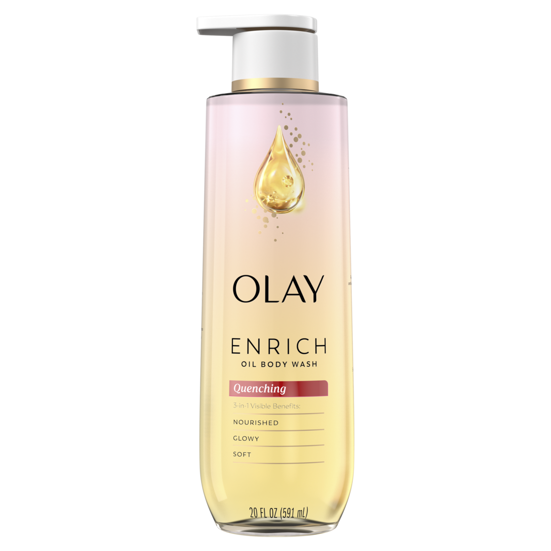Olay Enrich Quenching Oil Body Wash with 3-in-1 Visible Benefits - 20oz/4pk
