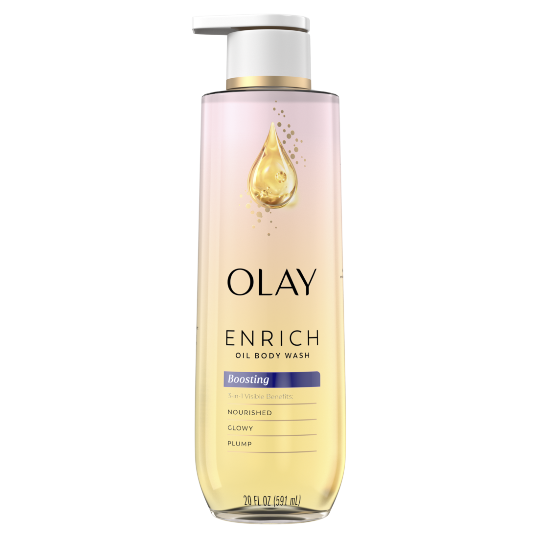 Olay Enrich Boosting Oil Body Wash with 3-in-1 Visible Benefits - 20oz/4pk