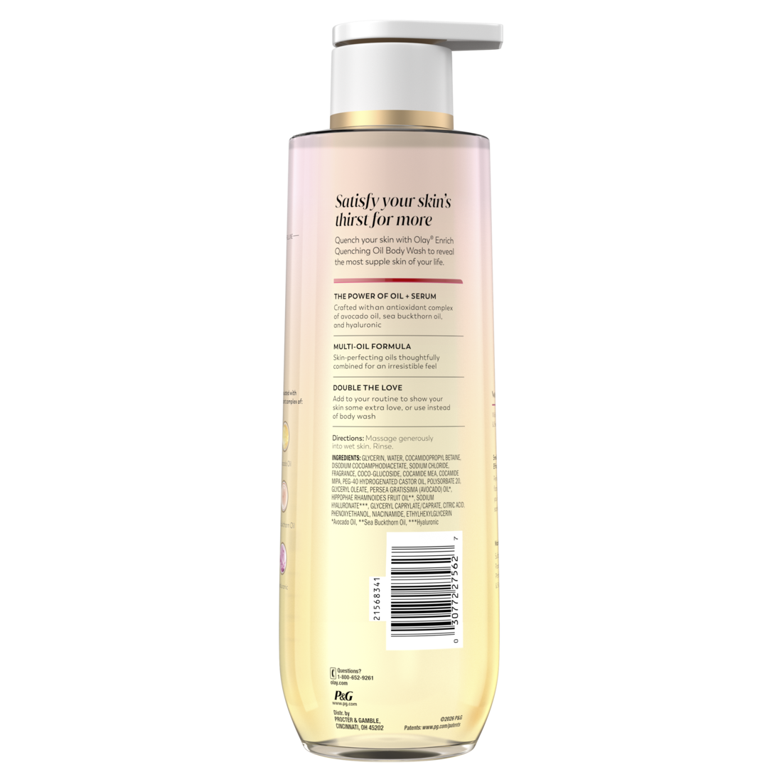 Olay Enrich Quenching Oil Body Wash with 3-in-1 Visible Benefits - 20oz/4pk