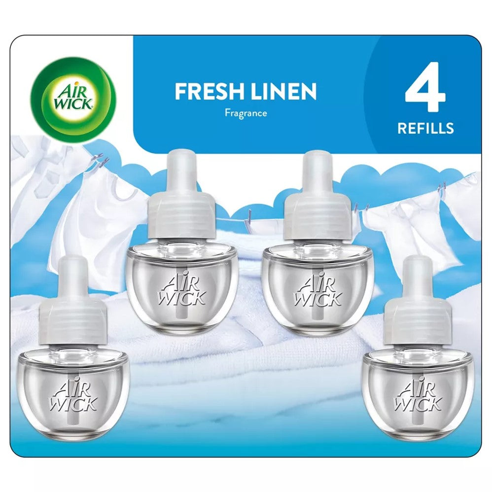 Air Wick Plug In Scented Oil Air Freshener Refill Pack - Oil Refill Fresh Linen - 4ct/5pk