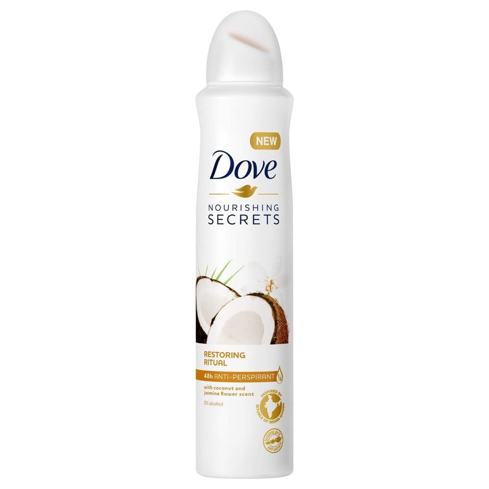 Dove Body Spray Coconut Jasmine - 250ml/8.45oz/6pk