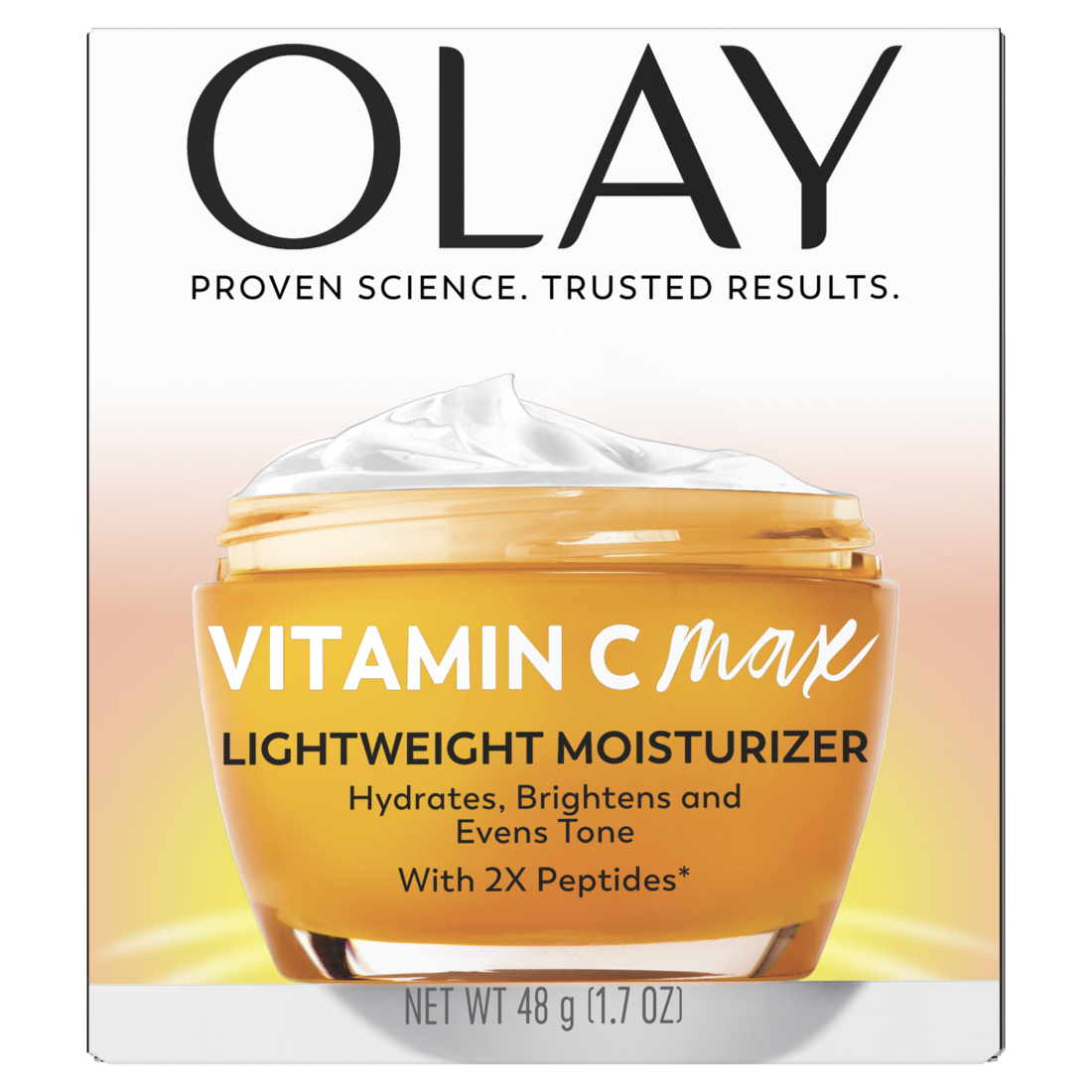 Olay Regenerist Face Moisturizer and Brightening Cream with Vitamin C MAX for Women Hydrating Evens Tone Dark Spot & Hyperpigmentation Reduction for Glowing Skin Care - Niaciniamide Peptides - 1.7oz/12pk