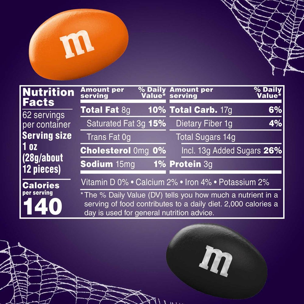 M&M's Peanut Milk Chocolate Halloween Candy - 62oz/1pk