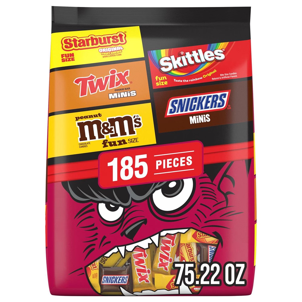 Mars Halloween Mini & Fun Size Candy Variety Pack - 185ct/1pk