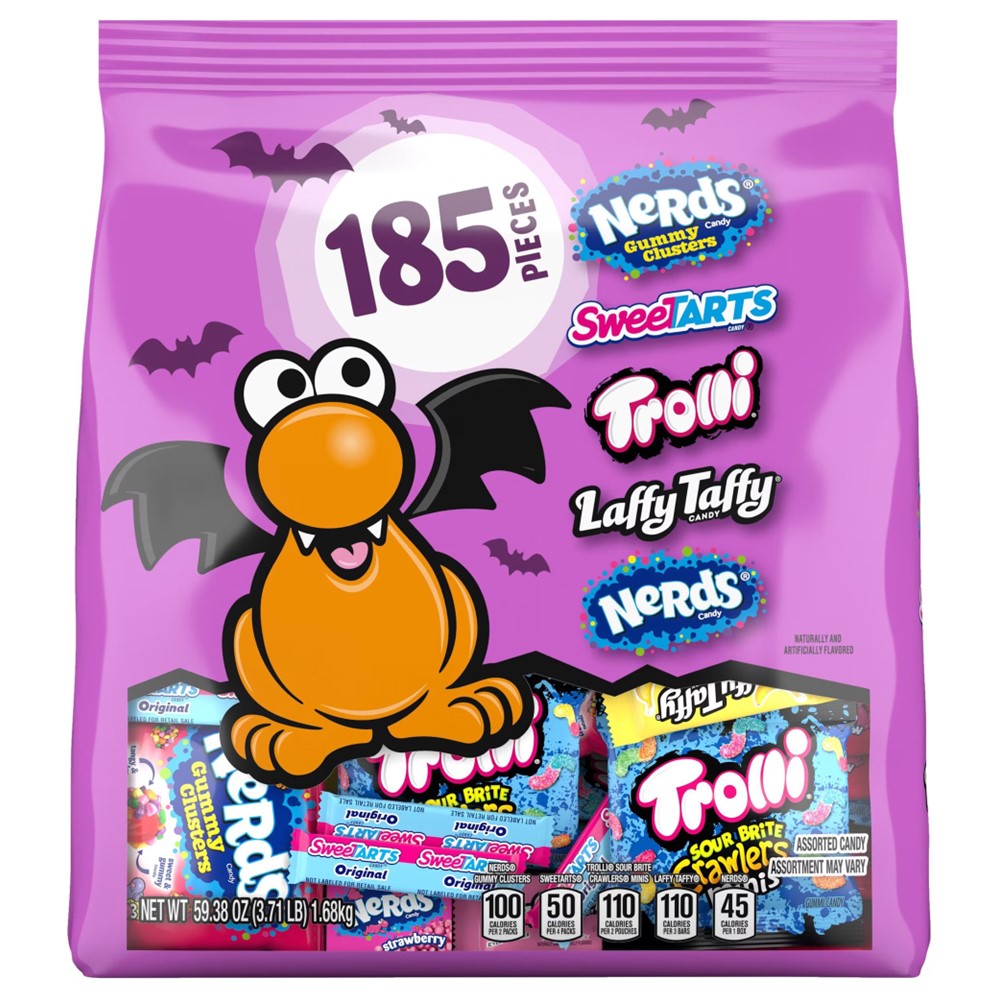 Nerds Halloween Treat Size Candy Variety Pack - 185ct/1pk