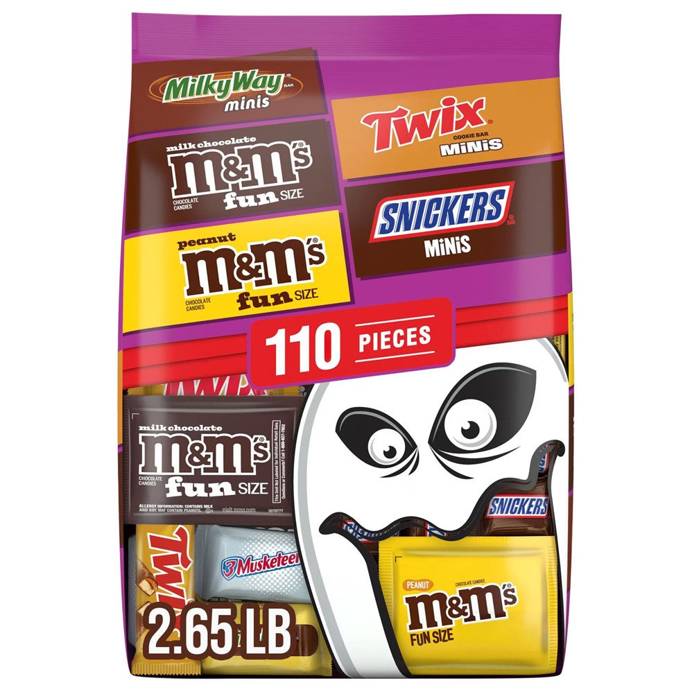 Mars Halloween Minis & Fun Size Chocolate Candy Variety Pack - 110ct/1pk