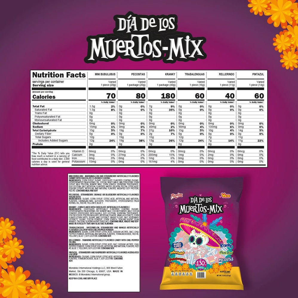 Ricolino Dia de los Muertos Candy Variety Pack - 5lb/1pk