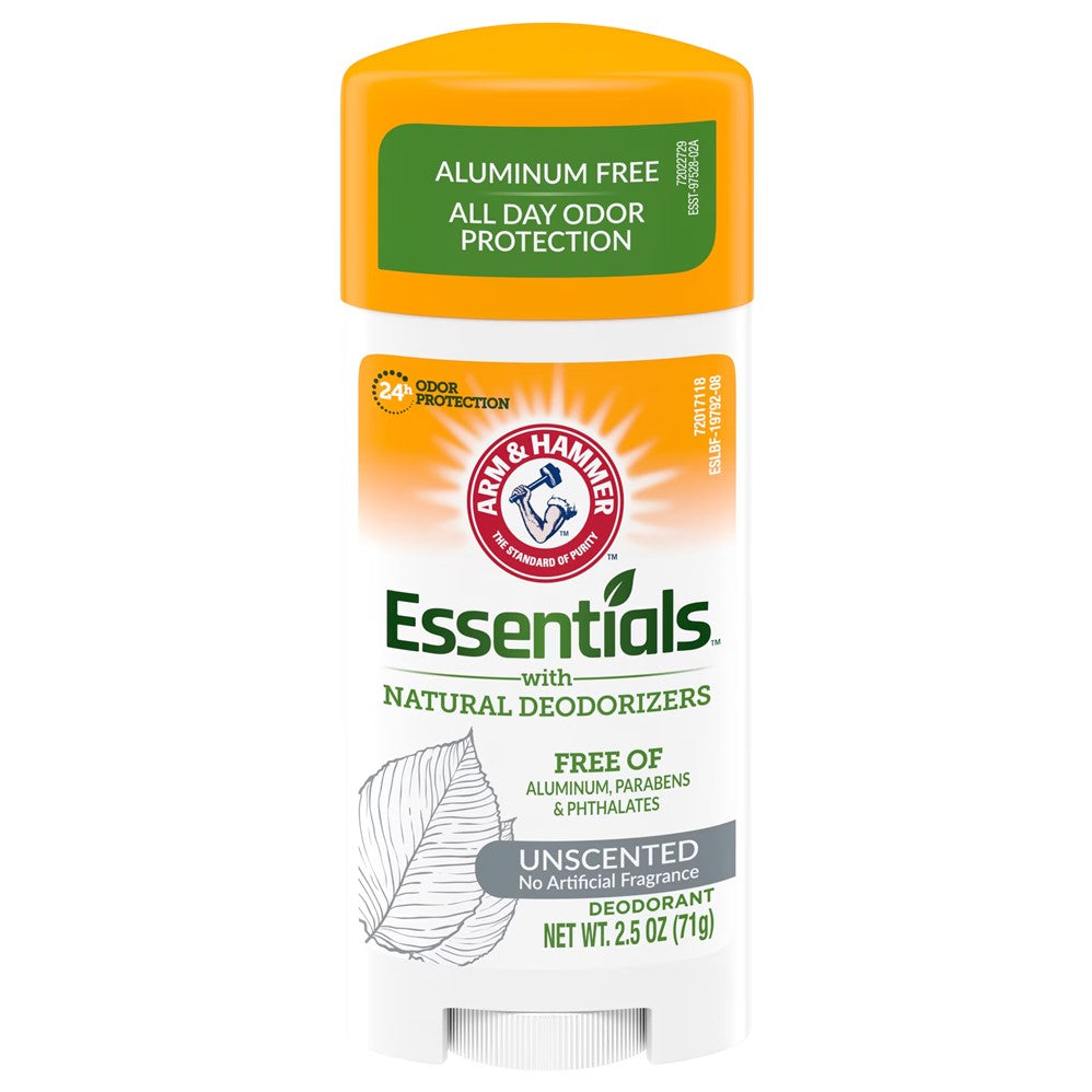Arm & Hammer Essentials Natural Deodorant Unscented - 2.5oz/12pk
