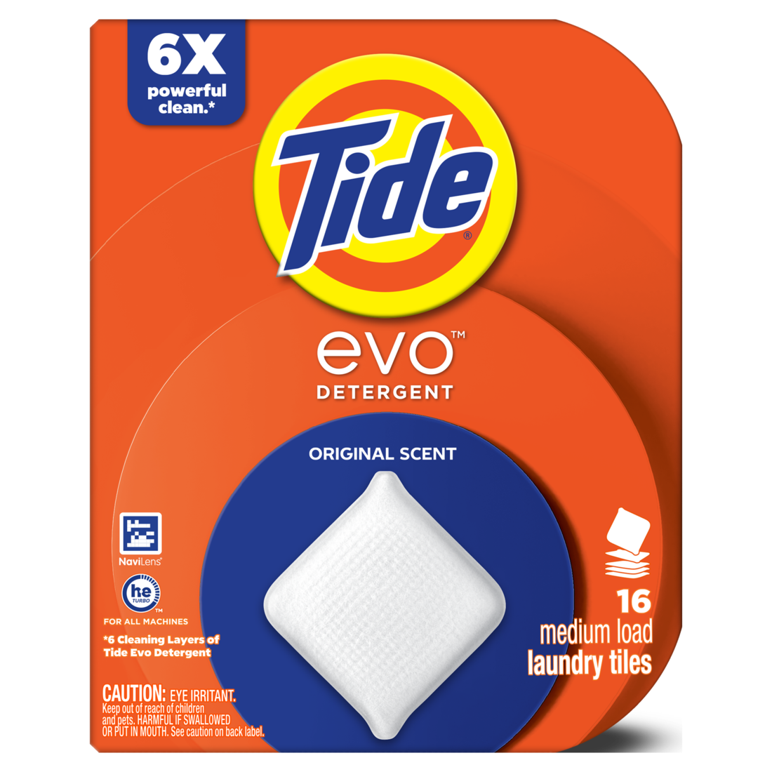 Tide evo Super Concentrated Laundry Detergent Tiles Original Scent - 16ct/4pk