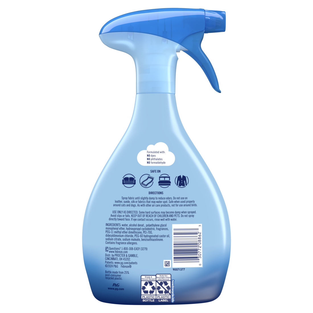 Febreze Fabric Spray Air Freshener Odor-Fighting Fabric Refresher Extra Strength - 23.6oz/4pk