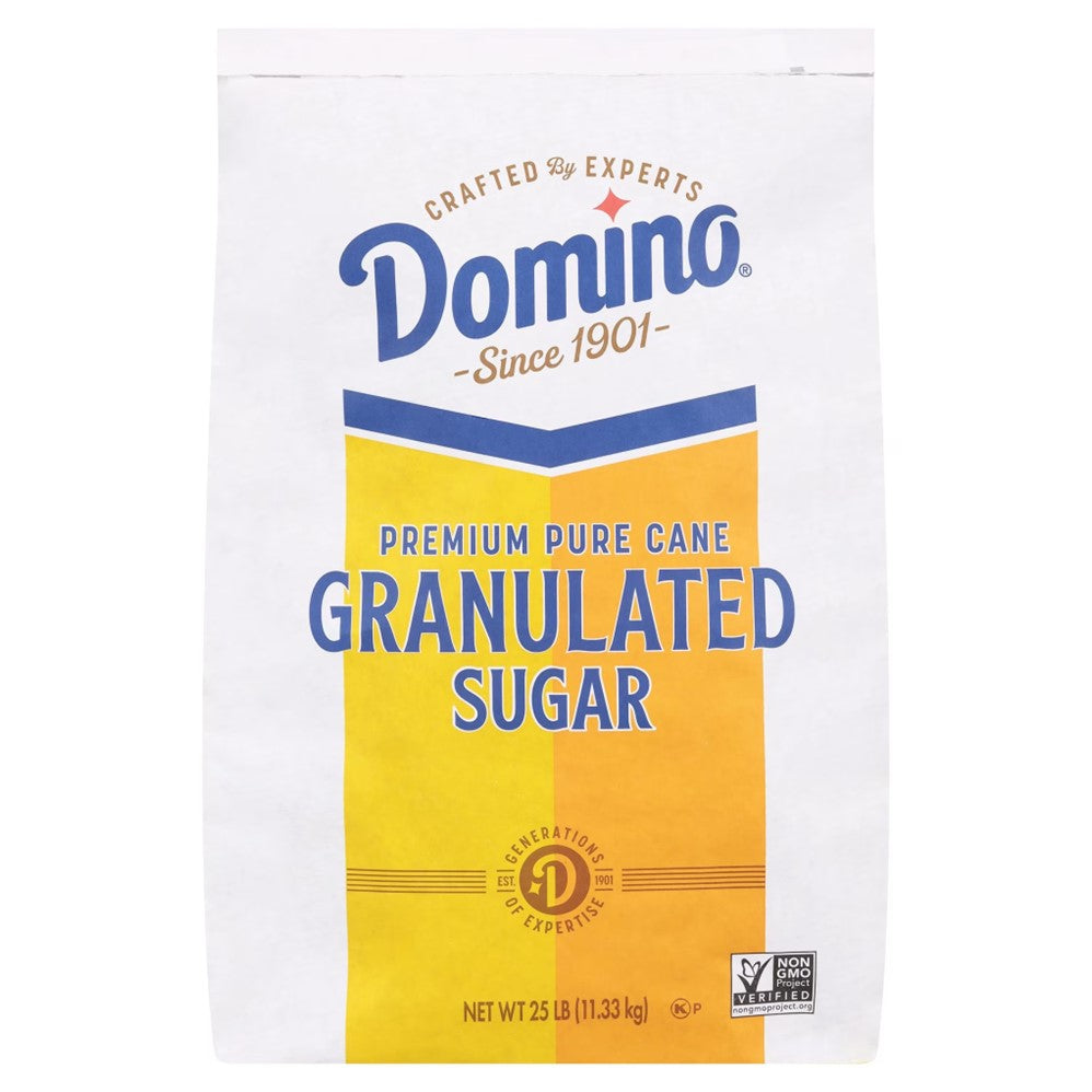 Domino Pure Cane Granulated Sugar - 25lb/1pk