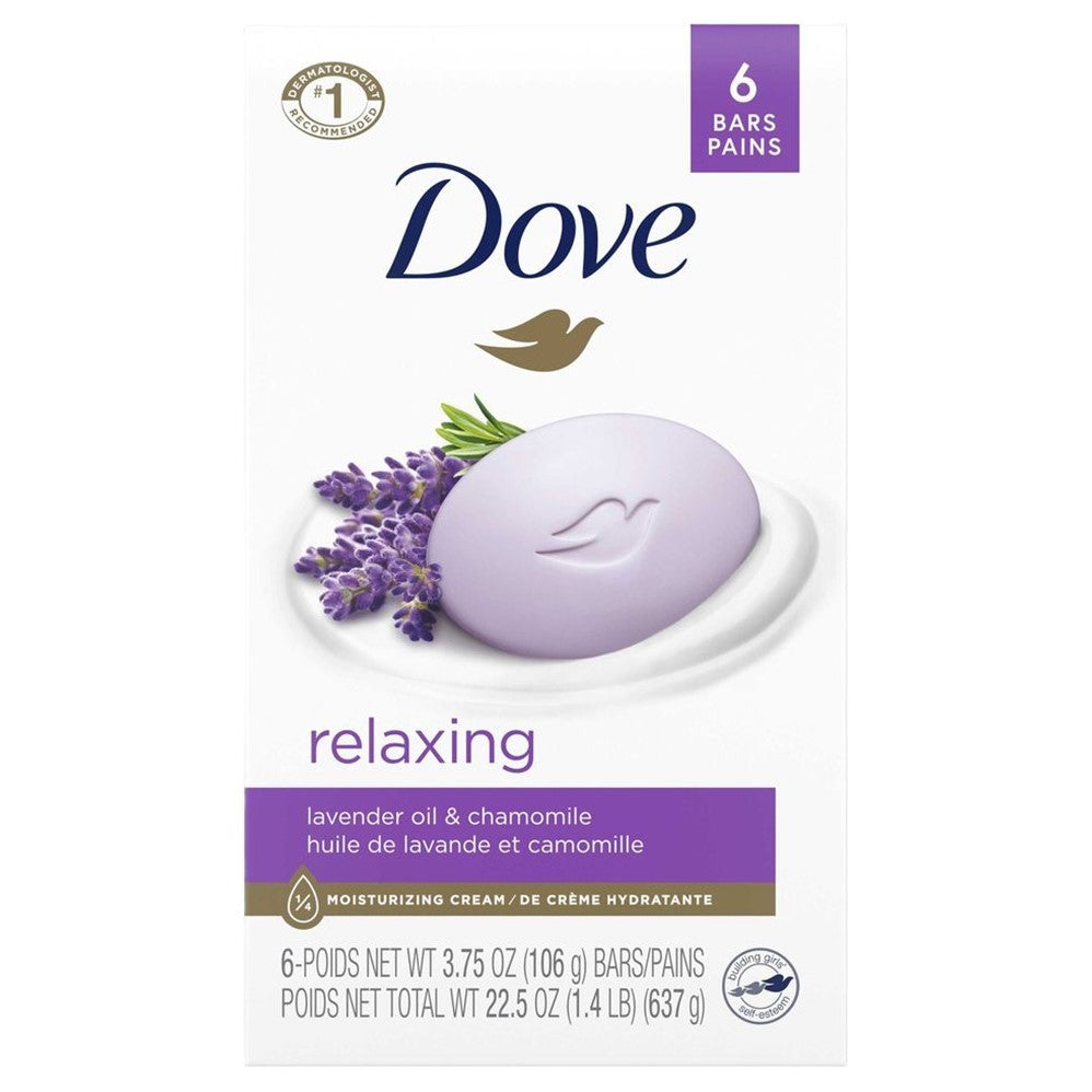Dove Relaxing Lavender Bar Soap - (6x3.75)oz/12pk