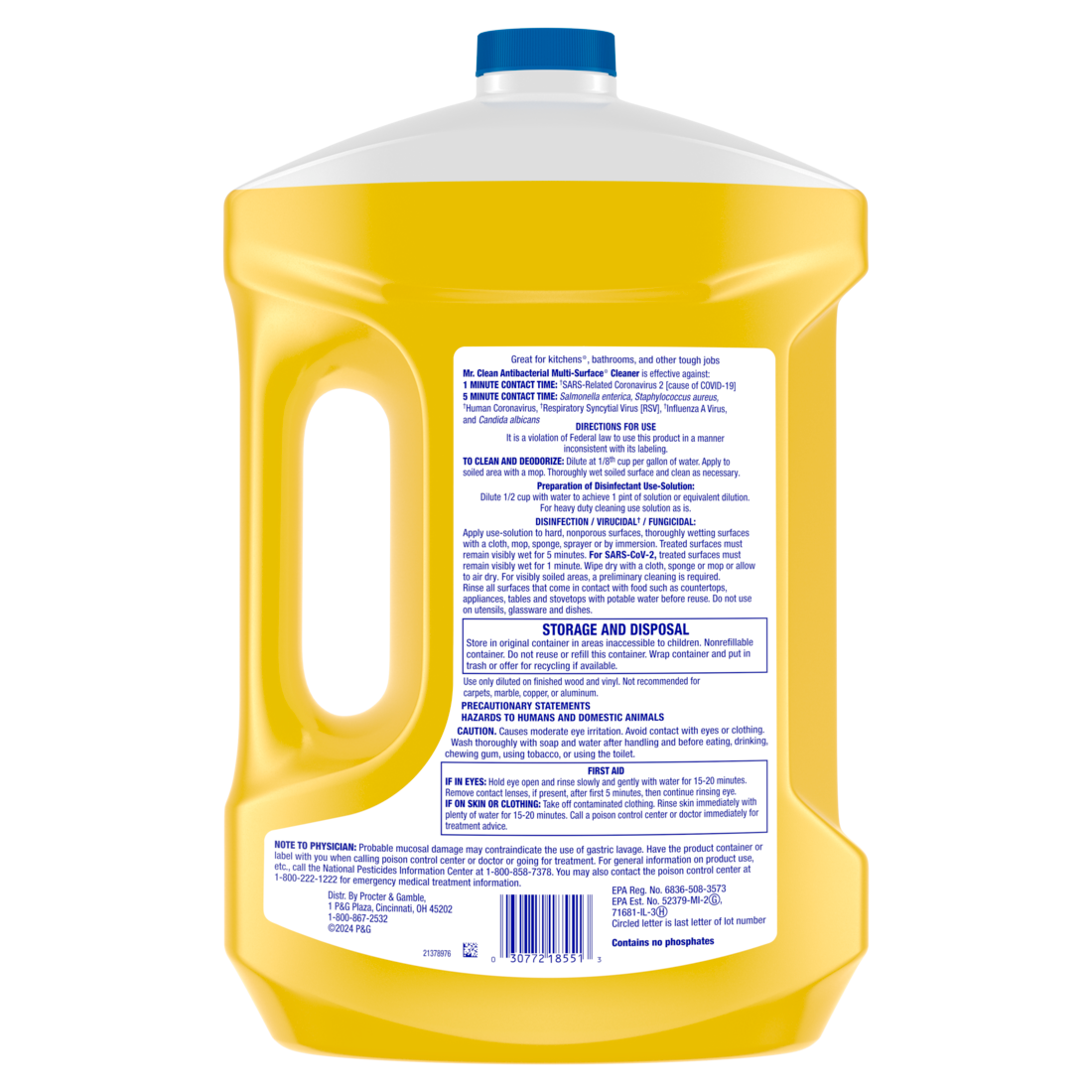 Mr. Clean Antibacterial All Purpose Floor Cleaner for Mopping Cleaning Liquid Lemon - 99oz/2pk