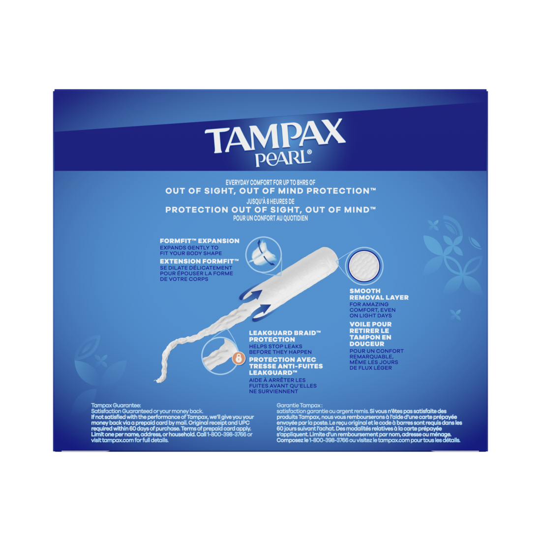 Tampax Pearl Tampons with LeakGuard Braid Super Absorbency Unscented - 50ct/6pk
