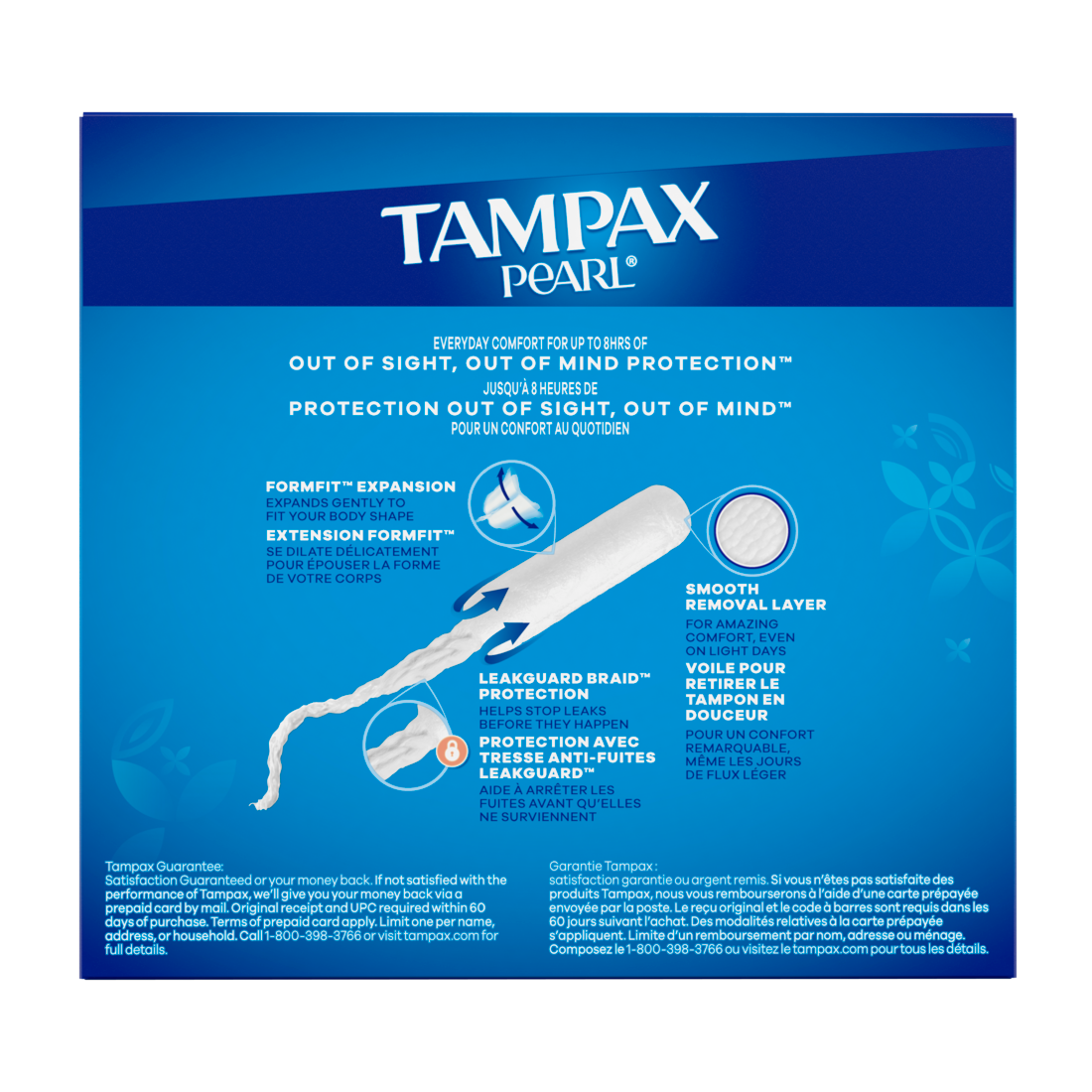 Tampax Pearl Tampons Multipack with LeakGuard Braid for Light/Regular/Super Absorbency Unscented - 34ct/6pk