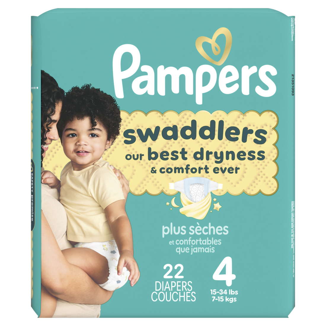 Pampers Swaddlers Diapers Size 4 Fragrance Free Hypoallergenic and Absorbent Pediatrician Recommended - 22ct/4pk