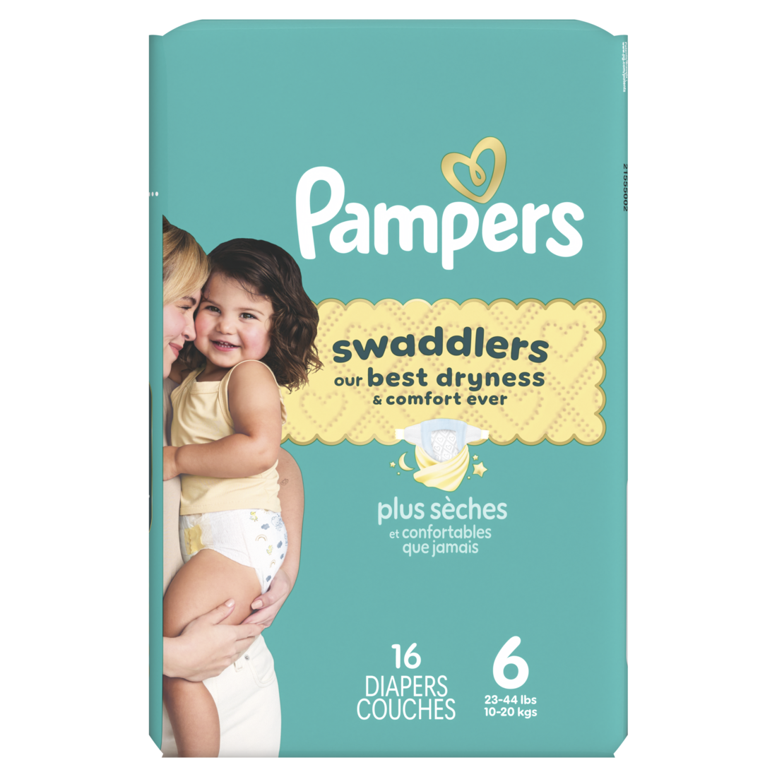 Pampers Swaddlers Diapers Size 6 Fragrance Free Hypoallergenic and Absorbent Pediatrician Recommended - 16ct/4pk