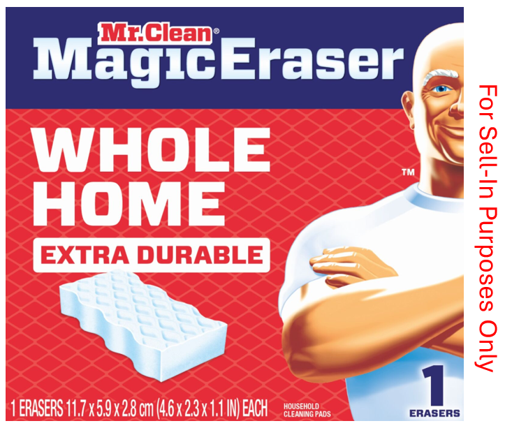 Mr. Clean Magic Eraser Sponge All Purpose Cleaner with Cleaning Scrubber Extra Durable - 1ct/12pk